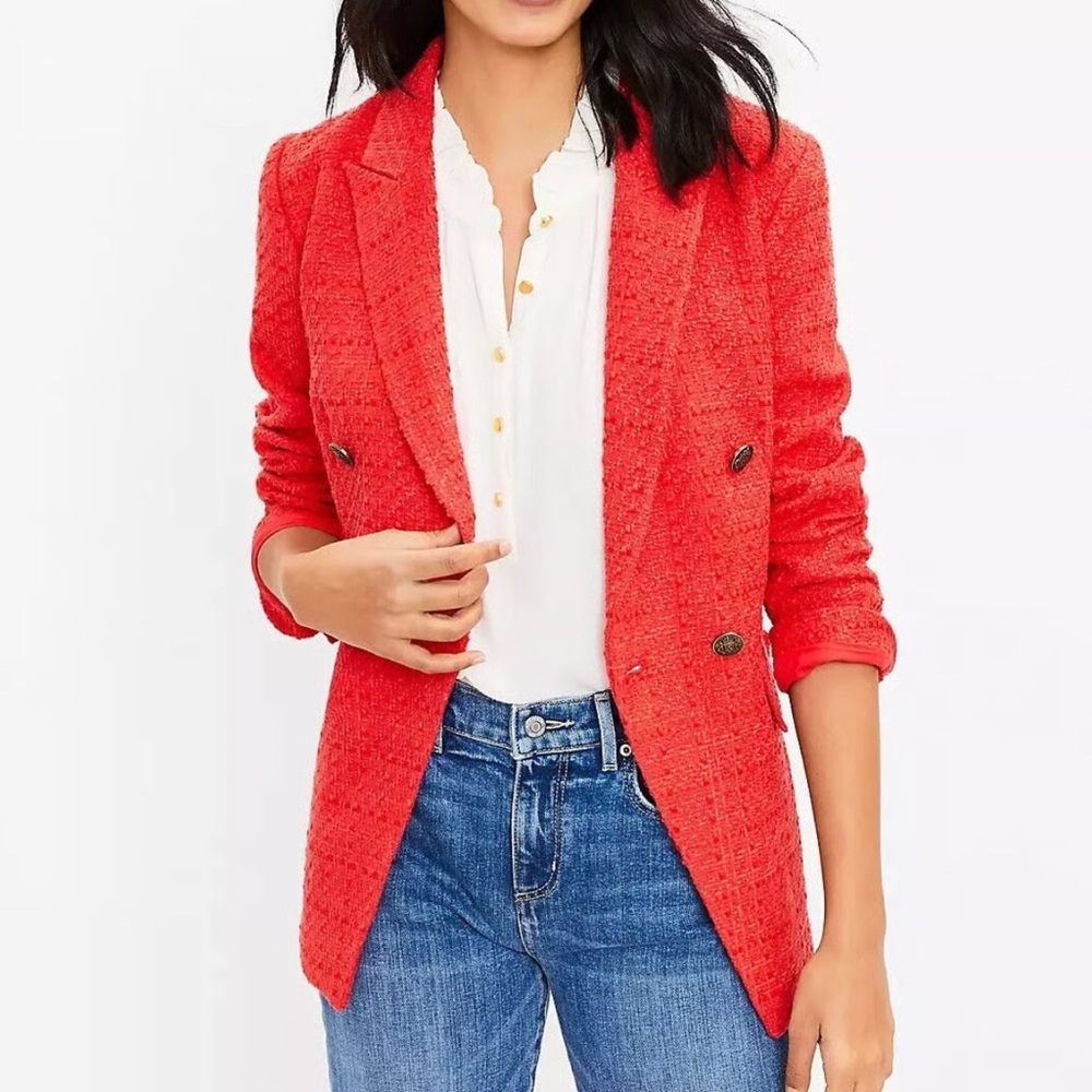 LOFT Double Breasted Tweed Jacket - image 2